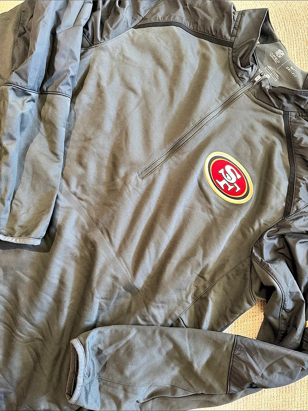 Nike San Francisco 49ers NFL On Field Dri-FIT Sideline Pullover Jacket Medium
